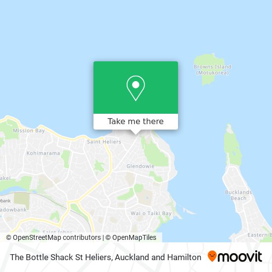 The Bottle Shack St Heliers map
