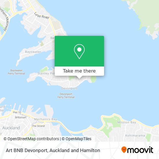 Art BNB Devonport map