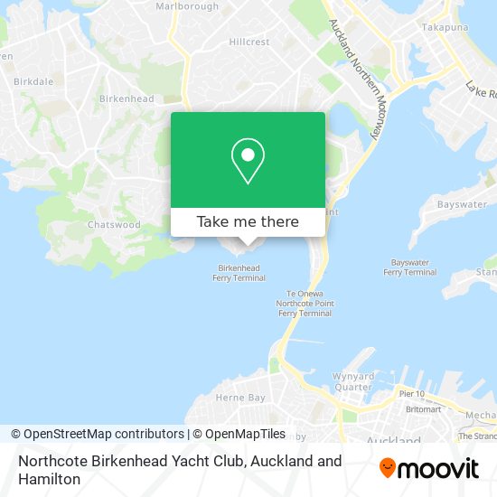 Northcote Birkenhead Yacht Club map
