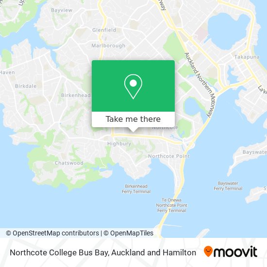 Northcote College Bus Bay map