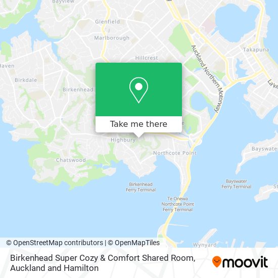 Birkenhead Super Cozy & Comfort Shared Room map