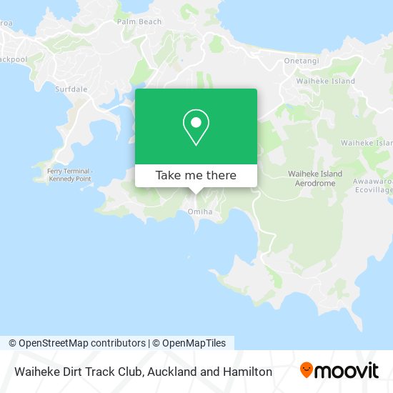 Waiheke Dirt Track Club map