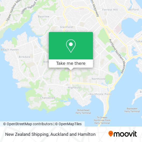 New Zealand Shipping map