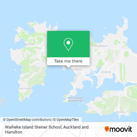 Waiheke Island Steiner School map