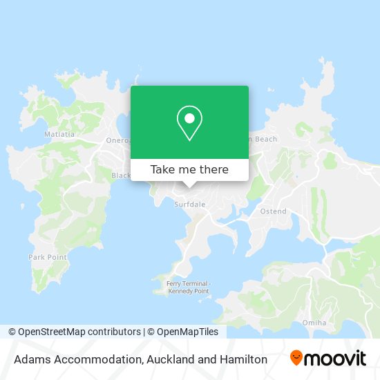 Adams Accommodation map