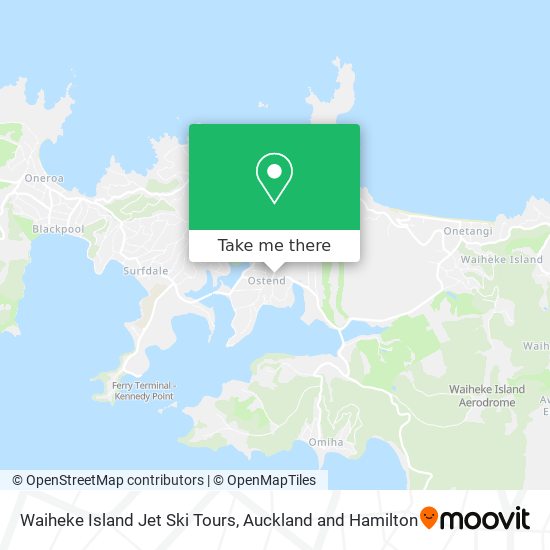 Waiheke Island Jet Ski Tours map