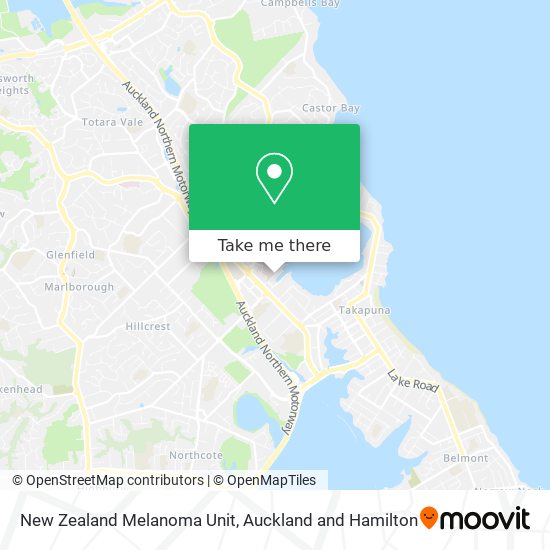 New Zealand Melanoma Unit map