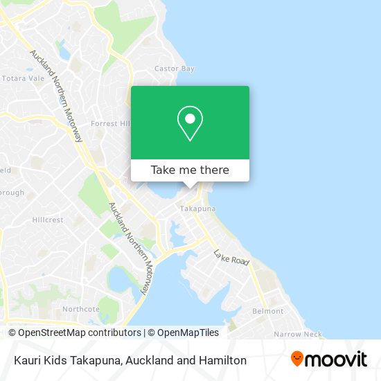 Kauri Kids Takapuna map