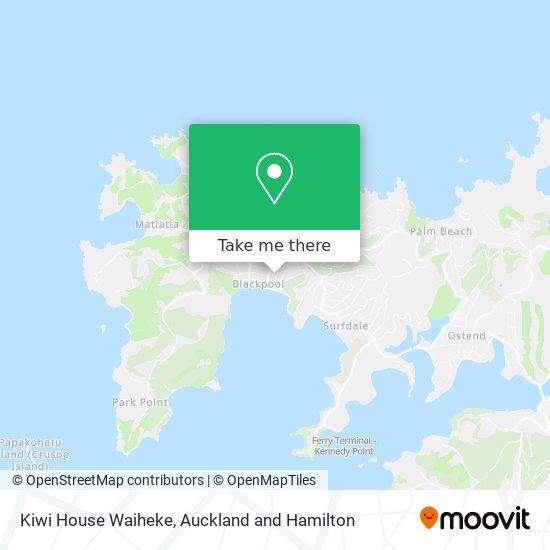 Kiwi House Waiheke地图