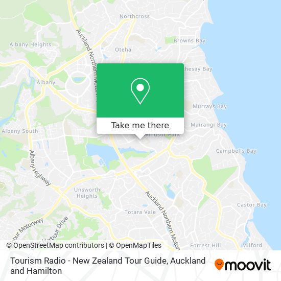 Tourism Radio - New Zealand Tour Guide map