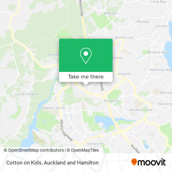 Cotton on Kids map