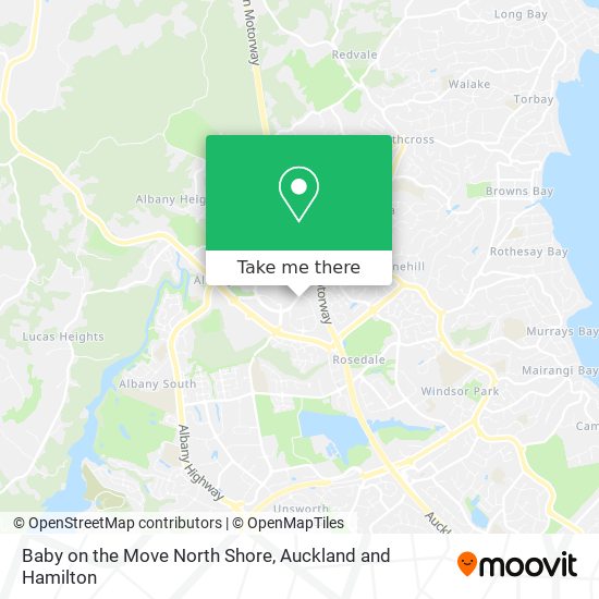 Baby on the Move North Shore map