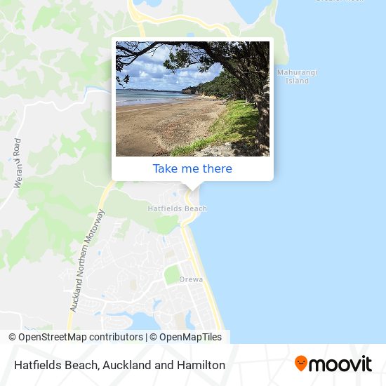 Hatfields Beach map