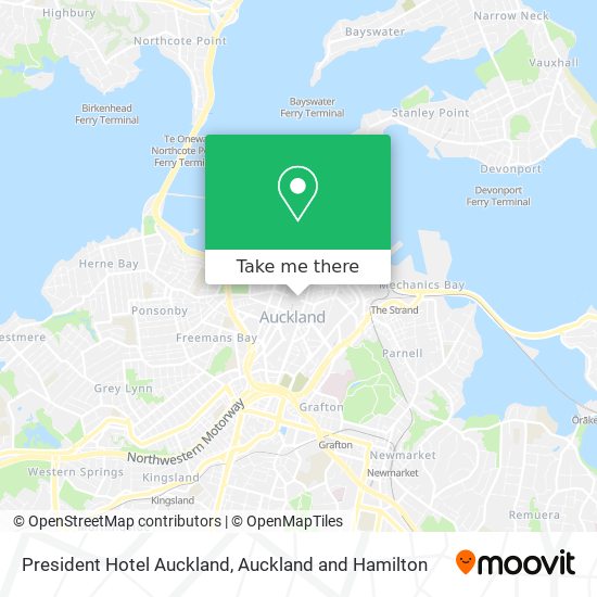 President Hotel Auckland map