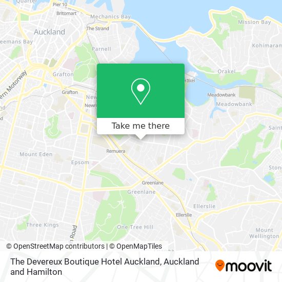The Devereux Boutique Hotel Auckland map