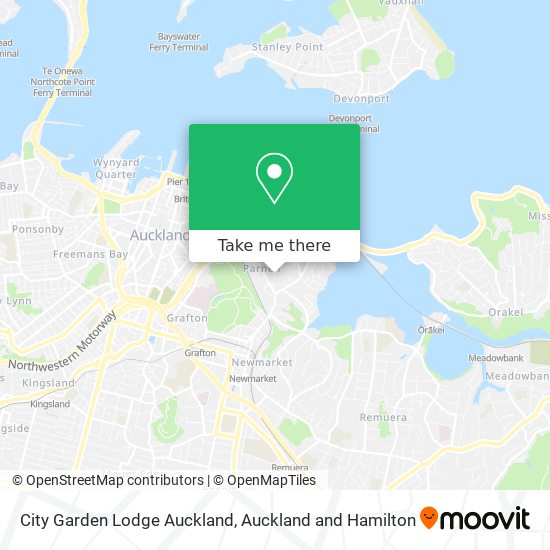 City Garden Lodge Auckland map