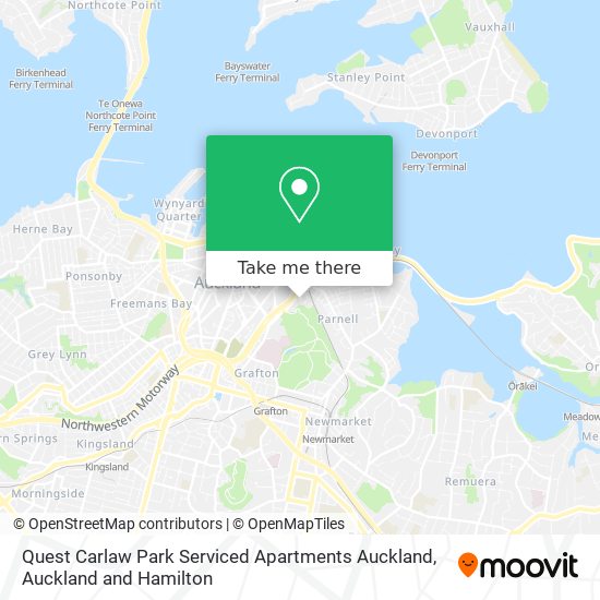 Quest Carlaw Park Serviced Apartments Auckland map