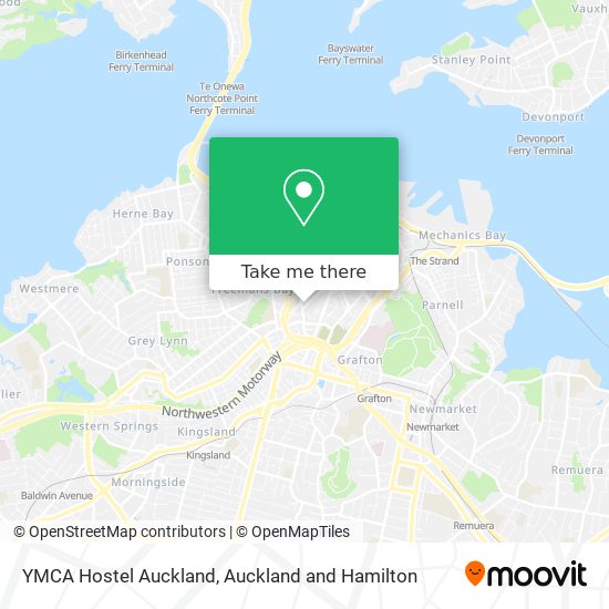 YMCA Hostel Auckland地图