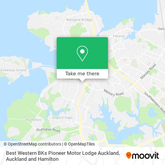 Best Western BKs Pioneer Motor Lodge Auckland map