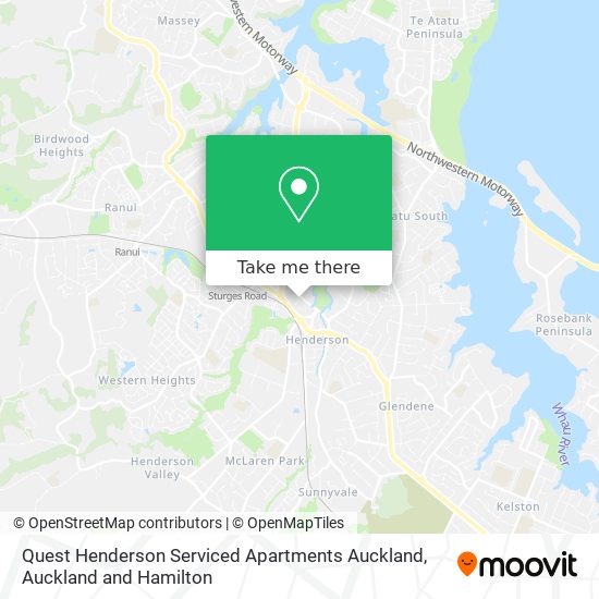 Quest Henderson Serviced Apartments Auckland map