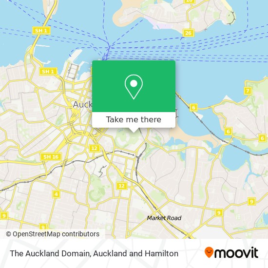 The Auckland Domain map