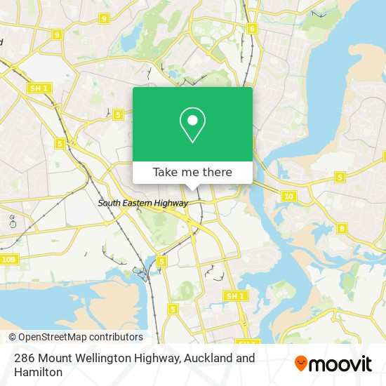 286 Mount Wellington Highway map