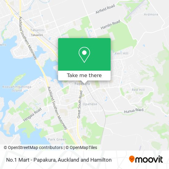 No.1 Mart - Papakura map