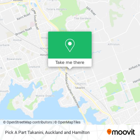 Pick A Part Takanini map