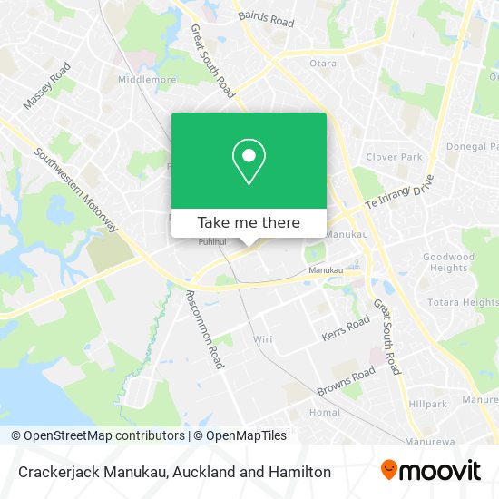 Crackerjack Manukau map