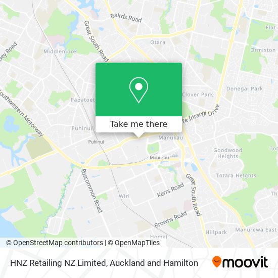 HNZ Retailing NZ Limited map