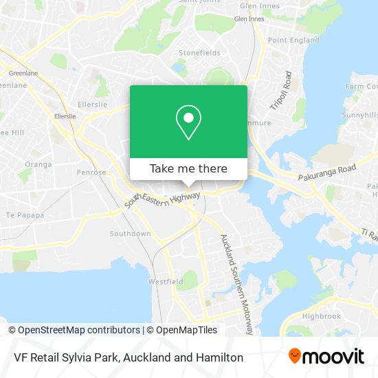 VF Retail Sylvia Park map