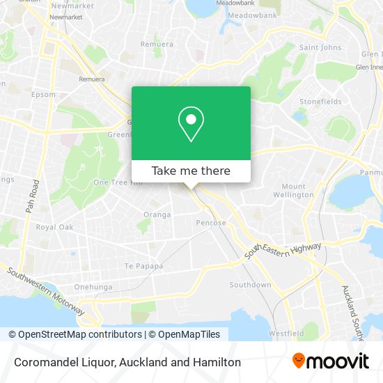 Coromandel Liquor map