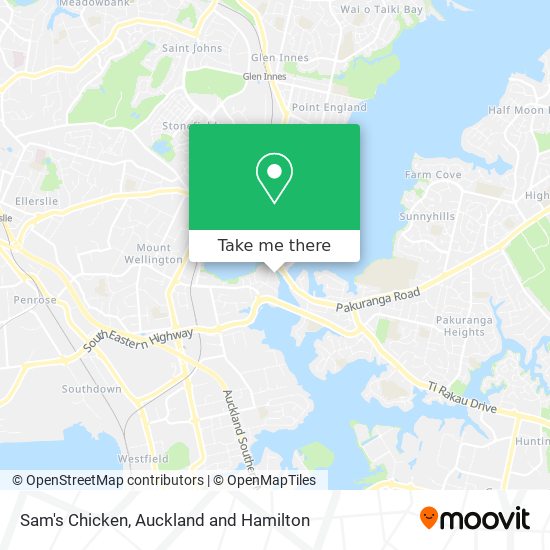 Sam's Chicken map