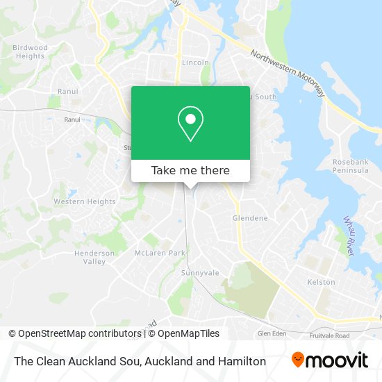 The Clean Auckland Sou map