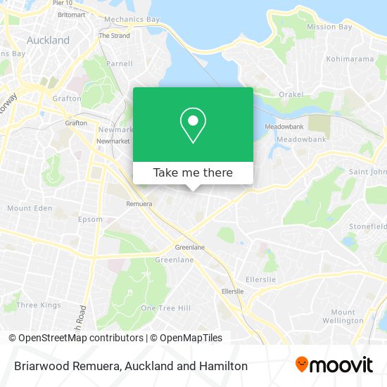 Briarwood Remuera map