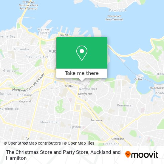 The Christmas Store and Party Store map