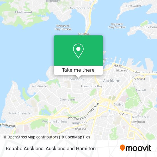 Bebabo Auckland map