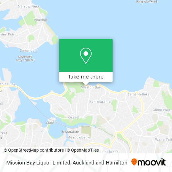 Mission Bay Liquor Limited map