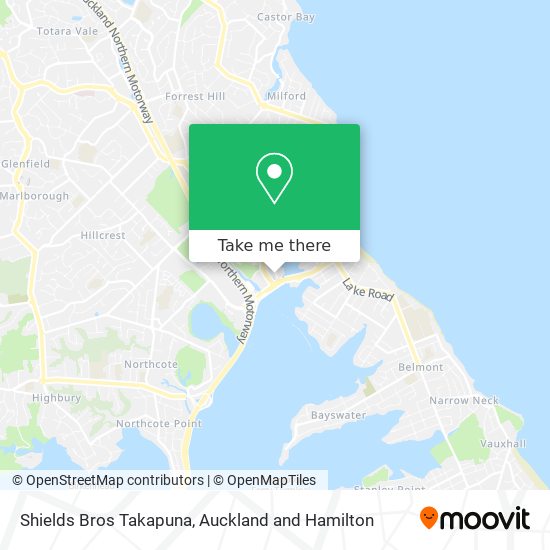 Shields Bros Takapuna map