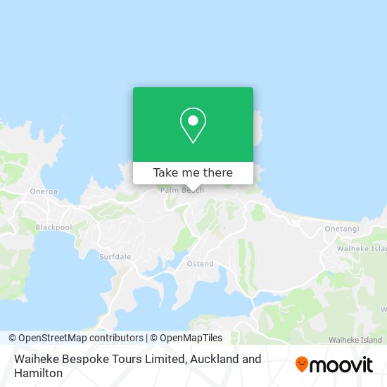 Waiheke Bespoke Tours Limited map