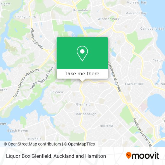 Liquor Box Glenfield map