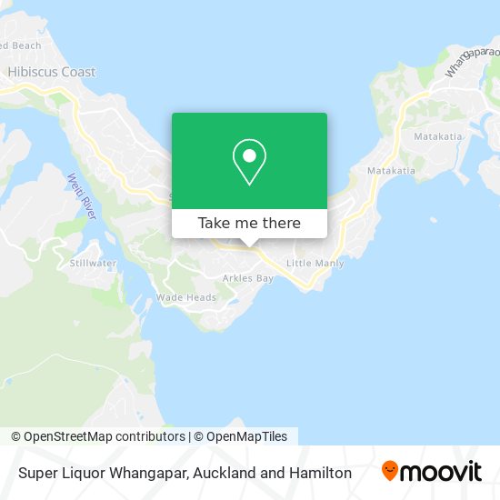 Super Liquor Whangapar map