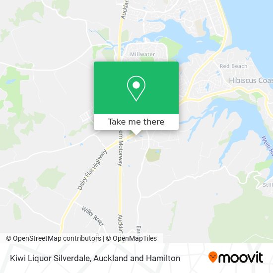 Kiwi Liquor Silverdale map