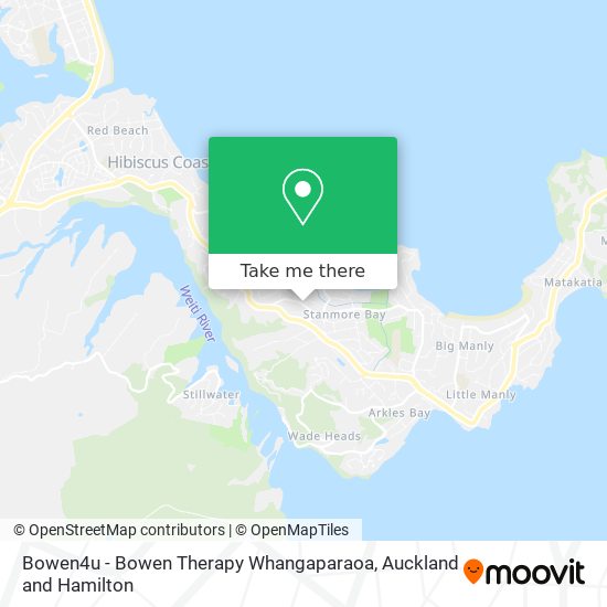 Bowen4u - Bowen Therapy Whangaparaoa map