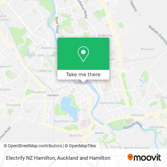 Electrify NZ Hamilton map