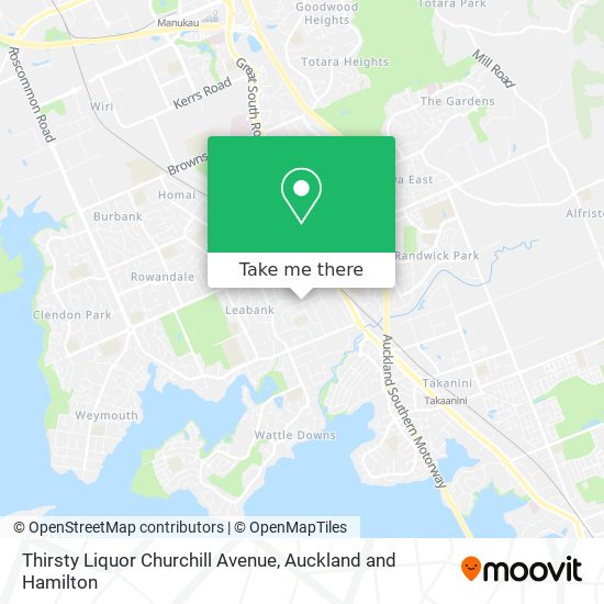 Thirsty Liquor Churchill Avenue map