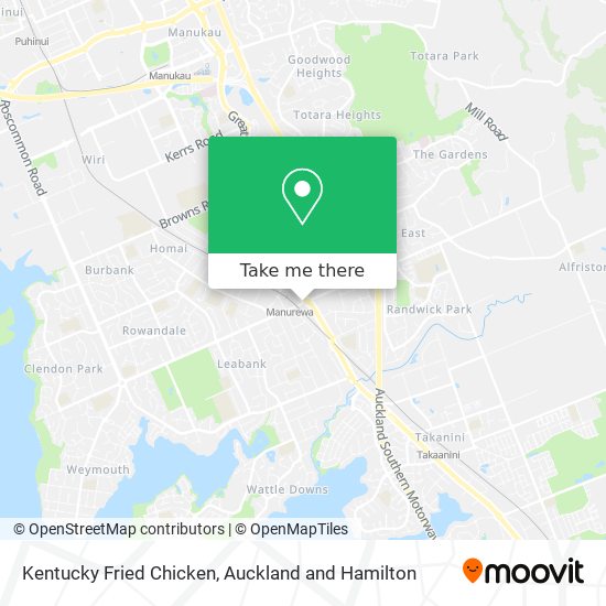 Kentucky Fried Chicken map