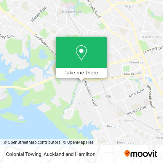 Colonial Towing map