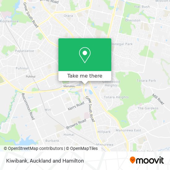 Kiwibank map