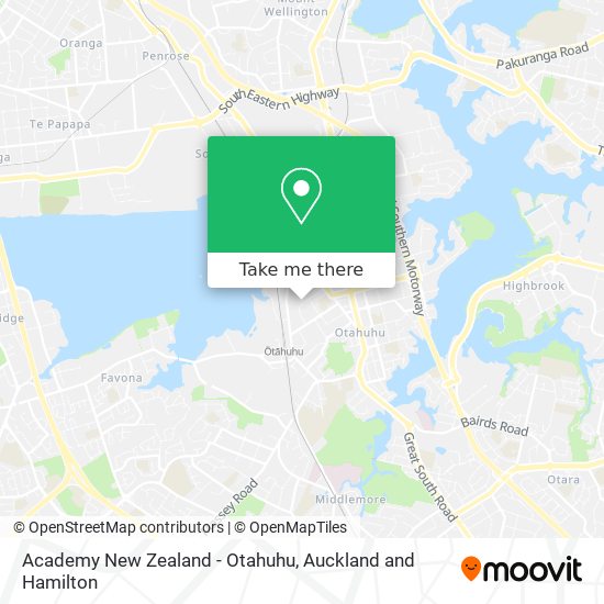 Academy New Zealand - Otahuhu map